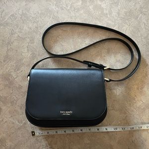 SOLD kate spade Black Crossbody Flap Top Leather Purse Gently Used